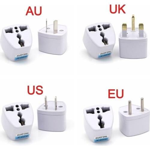 1PC Universal US UK AU To EU Plug USA To Euro Europe Travel Wall AC Power Charger Outlet Adapter Converter 2 Round Pin Socket