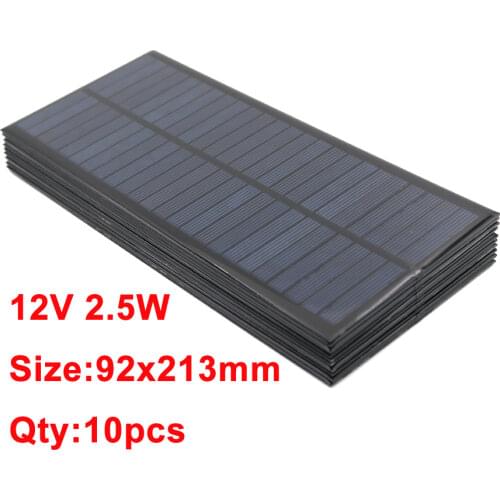 12 V 2.5 W Solar Panel Portable Mini DIY Module Panel System For Solar Lamp Battery Toys Phone Charger Cells Volt 12V 2.5W Watt