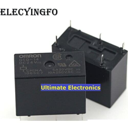5pcs G5Q-14-24V G5Q-14-24VDC G5Q-14-DC24V relay