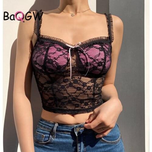 Женские прозрачные майки BAQGW China At AliExpress