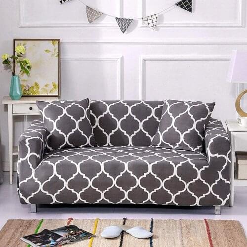 MERRYLIFE Sofa SlipCover Stretch Couch Cover Floral Printed Furniture Protector Slip-Cover for 3 Seat 4 Seat Loveseat Light-Grey