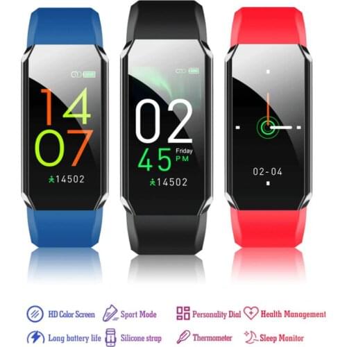 Fitness Bracelet Body Thermometer IP67 Waterproof Smart Bracelet Fitness Tracker Heart Rate Monitor Smart Band Watch Men Women