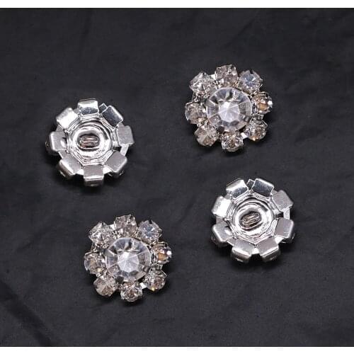 Good quality 16mm metal rhinestones button with sweater coat decoration button accessories DIY 1Pcs/Lot SP-0093
