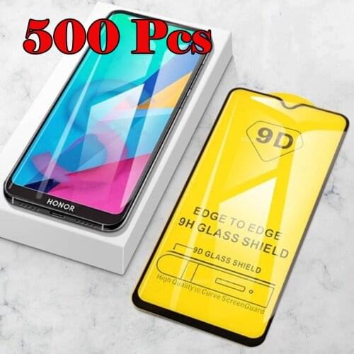 500pcs 9D Tempered Glass Curved Full Glue Film Guard Screen Protector For Samsung Galaxy E02 E62 F02 F12 F12S F22 F42 F52 F62