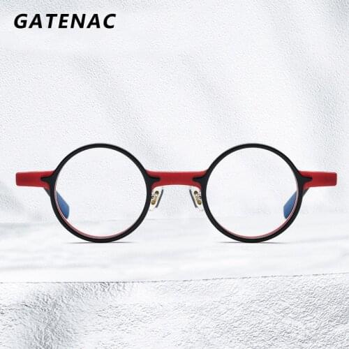 Round Acetate Glasses Frame Men Vintage Myopia Optical Prescription Eyeglasses Frame Women 2021 New Retro Luxury Small Eyewear