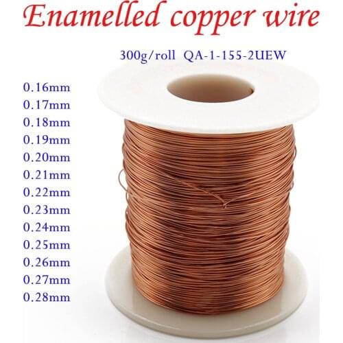 300g 0.16-0.28mm polyurethane Enameled Copper Wire Magnet Wire Magnetic Coil Winding wire For Making Electromagnet Motor Copper