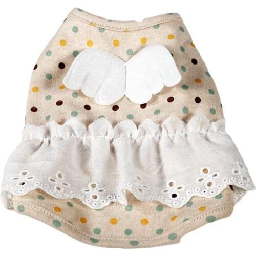 Cute Dots Dog Dress Spring Summer Cat Dog Clothes Puppy Yorkshire Pomeranian French Bulldog Dog Clothing Dropship Pet Dresses