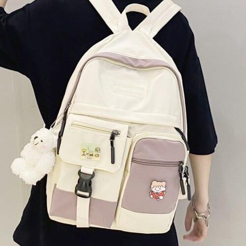 Fashion Female Women Like Backpack For Teenage Girl Kawaii Travel Rucksack Waterproof Nylon Simple School Bag