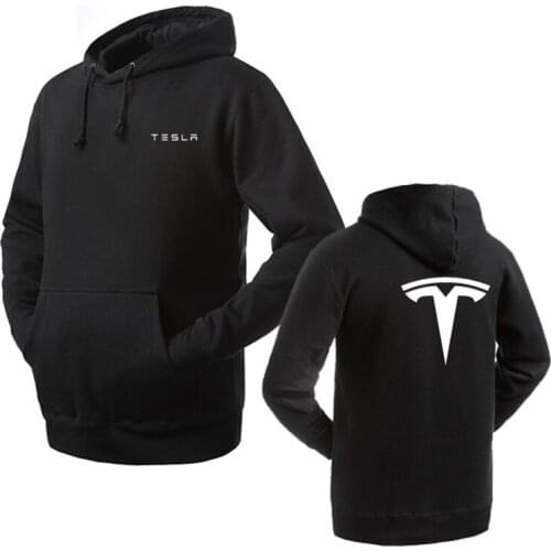 2021 New Clothing Tesla logo Fashion pullover Hoodie Casual Men Hoodies Sweatshirts Printed Pullover Hoodie Cotton