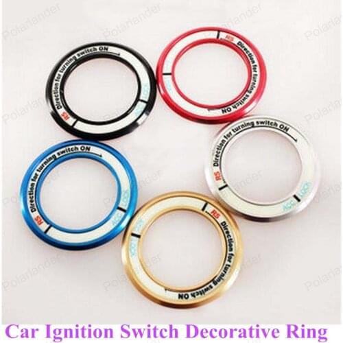 Aluminum Alloy Car Ignition Switch Decorative Ring Luminous For Highlander Auto ACC Lock Circles Stickers Cover