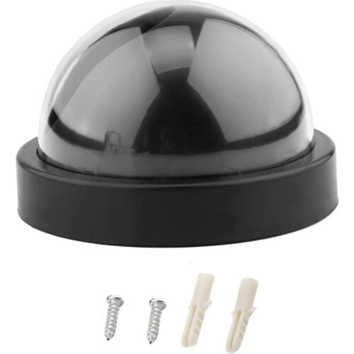 Black Plastic Smart Indoor/Outdoor Dummy Home Dome Fake CCTV Security Camera with Flashing Red LED Light CA-05 Dropshipping