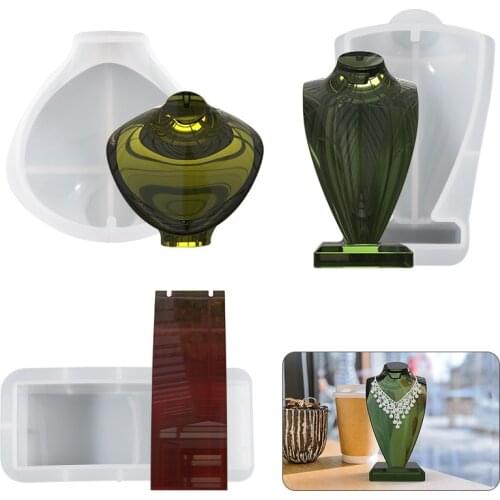 Necklace Display Stand Epoxy Resin Mold Jewelry Pendant Show Rack Silicone Mould DIY Crafts Ornaments Casting Tools
