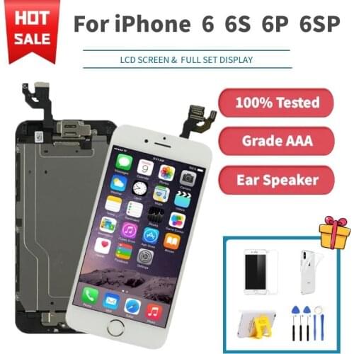 Full Set LCD For iPhone 6 6S Plus 6P 6SP Touch Screen Complete Display Assembly Replacement Glass with Front Camera 100% Tested