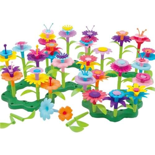 Durable ABS DIY Spell Inserted Flower Arrangement Pot Kit Colorful Various Puzzle Assemble Toys Children Presents