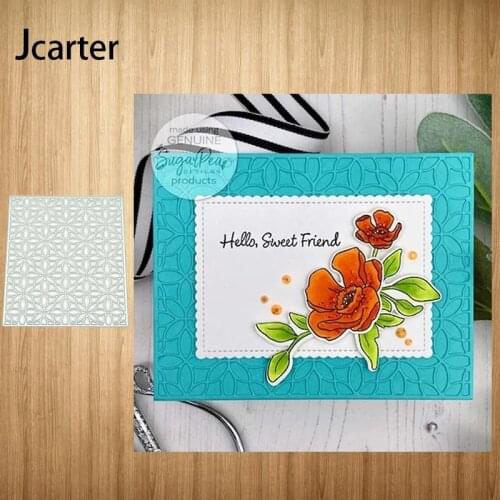 Rectangle Pattern Background New Design Metal Cutting Dies Craft Stencil Scrapbook Handmade Card Make Shape Album Decor Model