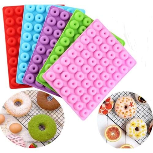 Silicone Rectangle Molds Simulation Mini Donut Chocolate Mould Easy Demoulding Kitchen Baking Tools Multi Color SN3606