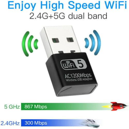 1200Mbps USB 2.0 Wifi Dongle Dual band 2.4G/5Ghz Ethernet Wireless USB wifi card