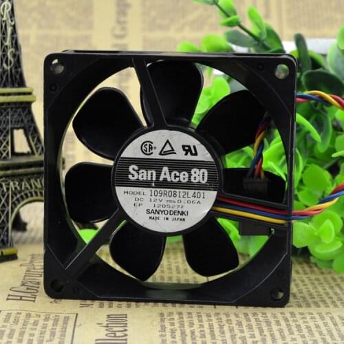 FOR SANYO/Sanyo 8cm chassis fan 8025 12V 0.06A supermute 109R0812L401