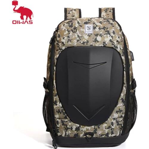 OIWAS Gaming Backpack for Men 15.6 Inch Laptop Large Motorcycle Waterproof Outdoor Tactical Daypack Travel Bag with USB Charge