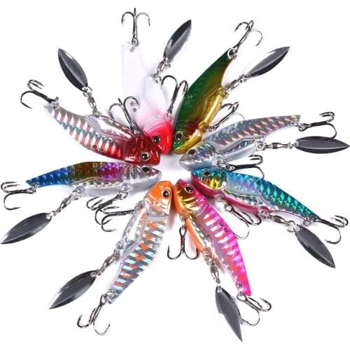 1Pcs Rotating Metal VIB Vibration Bait Spinner Spoon Fishing Lures 12g 16g Jigs Trout Wobbler Fishing Spinnerbait Tackle Pesca