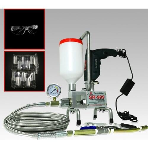 Premium Epoxy Injection pump Polyurethane Foam steel hose Remote SUIT concrete repair house crack repair