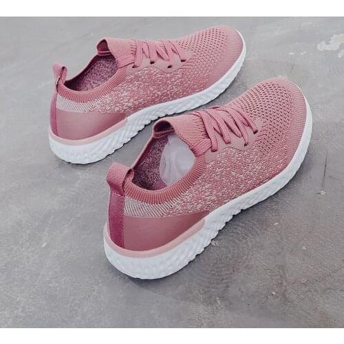 2021 Sneakers Women Shoes Flats Casual Ladies Shoes Woman Lace-Up Mesh Light Breathable Female zapatillas de deporte para mujer