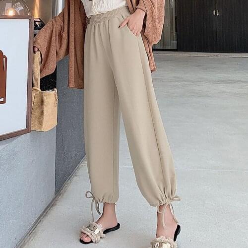 Base price Women Loose Jogger High Waist Dancing pants Trousers Pants Sporting Elastic Waist Ankle Length Haren Pants