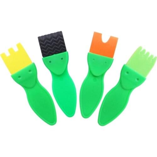 4Pcs/Set Kids Drawing Sponge Early Education Funny EVA Kids Craft Doodle Sponges for Children