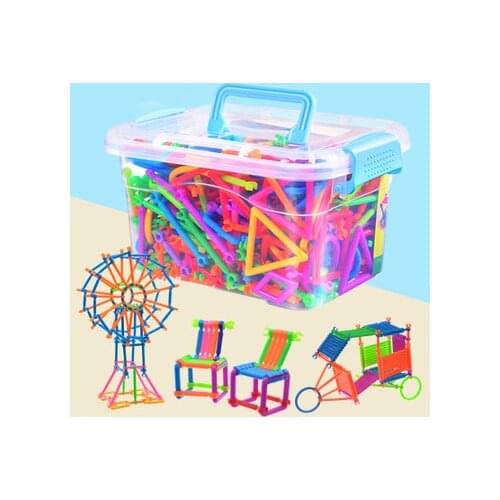 500Pcs Assembled Building Blocks DIY Smart Stick Plastic Blocks Imagination Creativity Educational Learning Toys Children Gift