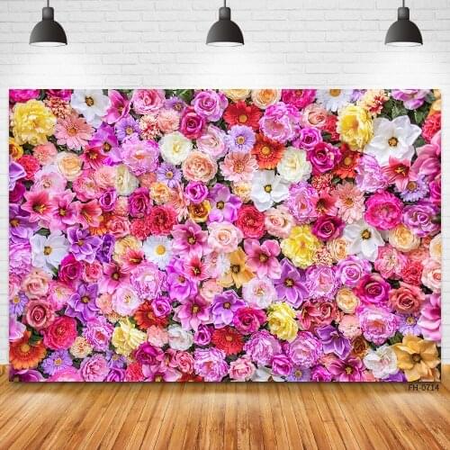 Flower Floral Backdrops For Baby Shower Newborn Birthday Party Wedding Photocall Photography Backgrounds For Photo Studio Props