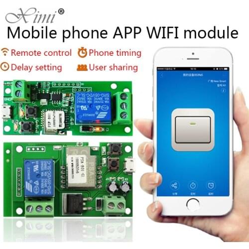 DC 5V 433Mhz Sonoff WiFi Wireless Smart Switch Relay Module For Smart Home For Apple For Android App Control Self-lock