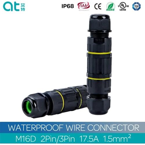 M16 Male Female Connectors Power Electric Screw Cable Wire IP68 Rated Waterproof