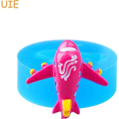 FYL137U Airplane Silicone Push Mold 30.4mm - Cake Decorations Polymer Clay Jewelry Mould, Charms Mold Food Safe