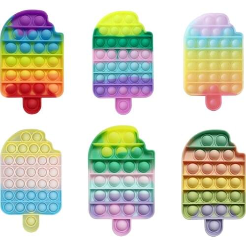 Push Bubble Anti Stress Relief Toy Kids Push Bubble Ice Cream Board Game Gifts Children Fun Pressure Reduction Fidget Toys