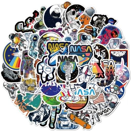 Universe StickerSpace StickerAstronaut Sticker50PCSSpace Astronaut Cartoon Doodle StickerLuggage Laptop Sticker >8 years old
