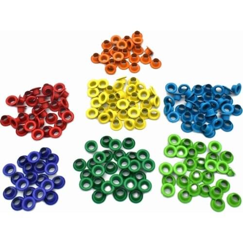 5mm Eyelet in 7 color Brass Eyelets Grommets Metal Eyelet For DIY Clothing Scrapbooking Craft Projects 100pcs