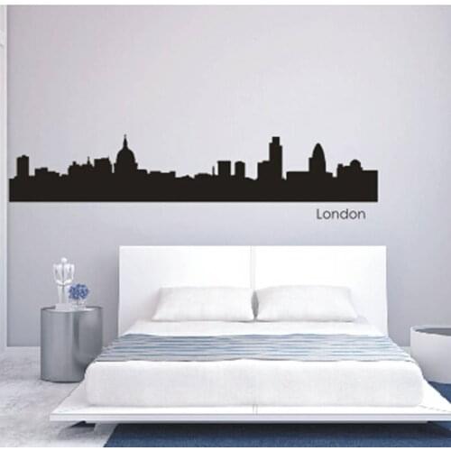 London Skyline Decal Wall Sticker Vinyl Stickers Decor Mural Art Living Room Home Decoration Landmark Skyline Wall Decal