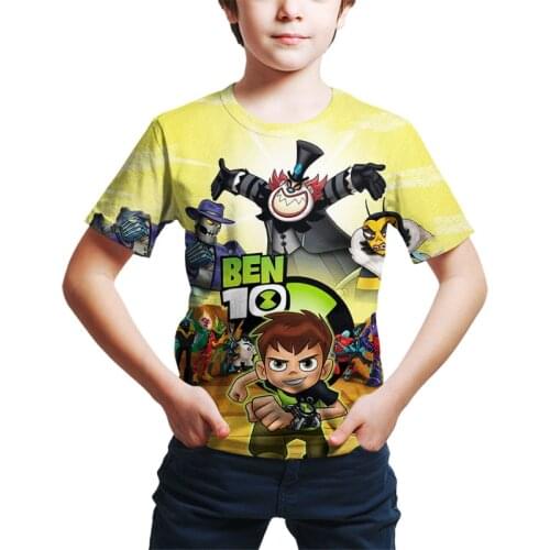 New 2021 Summer Ben Boy Girl Kids T Shirt Fashion Children 3D Print T Shirt Short Sleeve Casual Cool Tops Tee