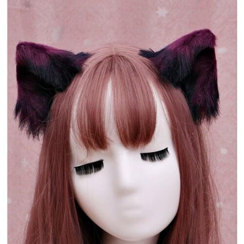 New Fox Ears Lovely Cartoon Animal Furry Headband Cute Girls Festival Hair Accessories for Women Hair Band Costumes Cosplay