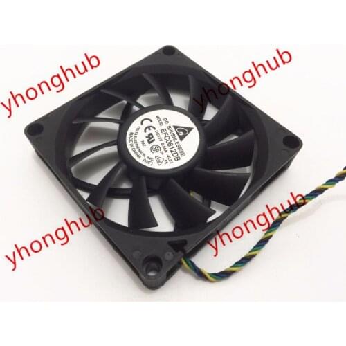 Detla Electronics EFC0812DB 4L31 DC 12V 0.5A 80x80x15mm Server Cooling Fan