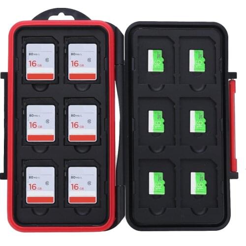 Pohiks 12TF12SD Slot SD/TF Cards Protection Box Case Car Storaging Cover Anti-shock Waterproof ABS Hard Shell 15.3X9X2CM