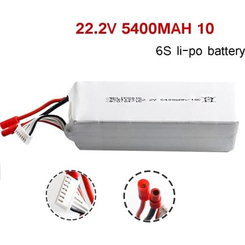 RC Lipo Battery 22.2V 5400MAH 10C li-po battery 6S With XT60/T Plug for Walker TALI H500-Z-22 RC Boat RC Cars Drone Battery