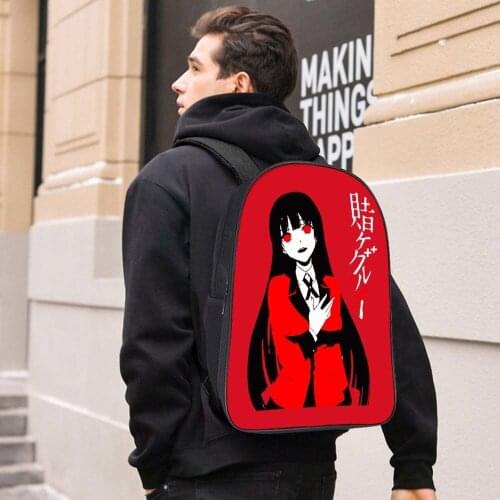 Jabami Yumeko Backpack 3D Print Cosplay Japanese Anime Kakegurui Beautiful Girl Shoulder Unisex Travel School Bags For Teenage