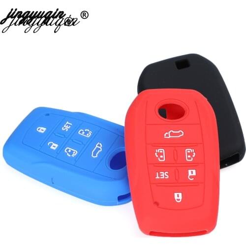 Jingyuqin Silicone Car Key Case For Toyota Vellfire Alphard 30 Series Previa Tarago Cover Remote Fob Shell 2017 2018 2019 6B