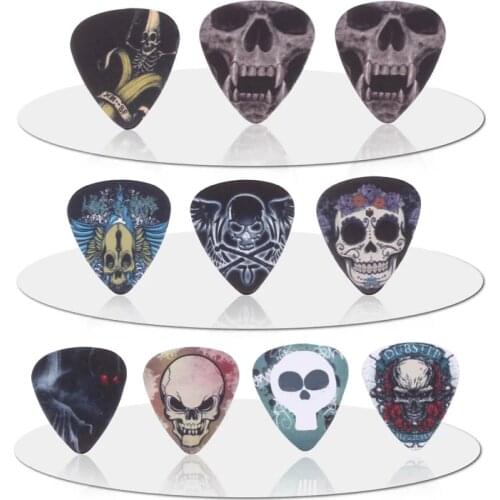 SOACH Newest 50pcs skull human pick Guitar Picks Thickness 0.71mm hot Guitar Accessories for ukulele bass