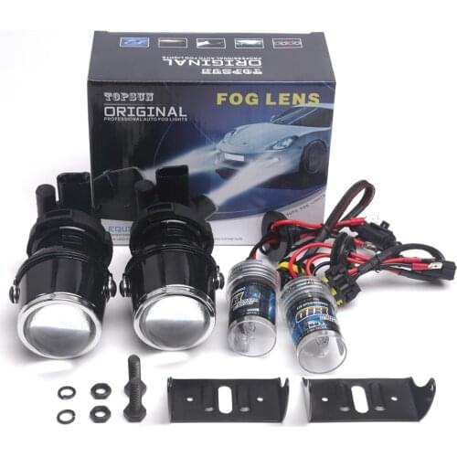 Car Styling xenon H3 Fog Lamp Hid Lamp Projector Lens Driving Lamps For Car Headlight Hid Xenon Projector Lens Kit 6000K