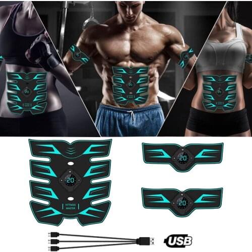 Abdominal Muscle Trainer EMS Stimulator ABS Electrostimulation Fitness Massager Abdomen Weight Loss Slimming Home Gym Equipment