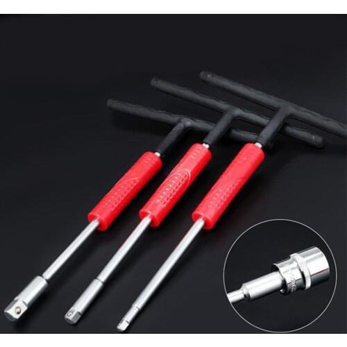 1/4",3/8",1/2" Universal T Type Socket Wrench Multi-function CR-V Spanner Hand Tool Auto Repair Tools