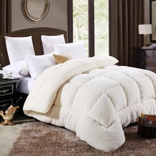 VESCOVO velvet Comforter Thicken Warm duvets Australia camel wool quilt queen king size winter comforter