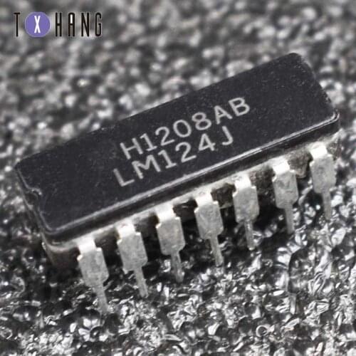 1/5PCS LM124J LM124 DIP-14 Low Power Quad Operational Amplifiers NSC IC diy electronics